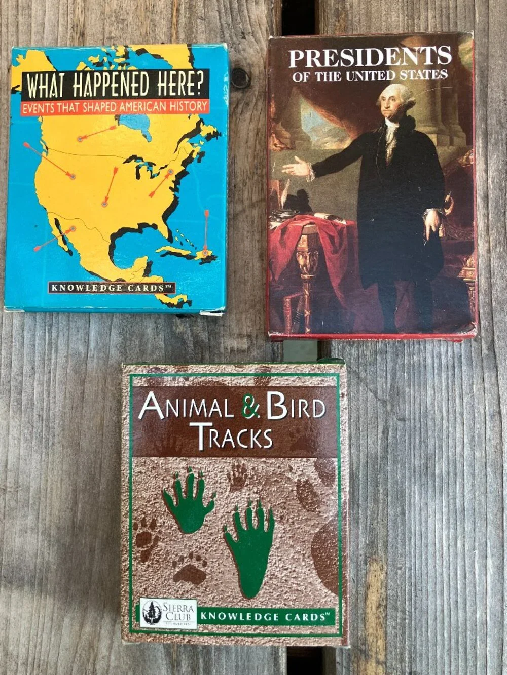 📚 Vintage Knowledge Cards Lot History Presidents Animal Tracks